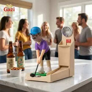Dụng cụ mở chai bia tượng chơi gôn độc đáo có khe cắm thu nắp Phụ kiện nhựa bền để trang trí quán Bar tại nhà [VN]