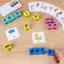 MCODECOVED Chữ Chính tả Khối Thư Học Chữ Flashcards Nhận thức Trò chơi Phù hợp với Khối Xây dựng Trò chơi Trẻ em Thẻ Flash Thẻ Từ Tiếng Anh