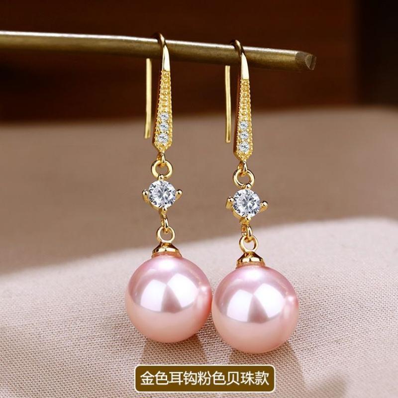 WHX⭐Hàng có sẵn⭐Bông tai Subang Hàn Quốc / Ngọc trai đá thô / Ngọc trai Sabah / Kim cương / Ngọc trai / Bạc 925