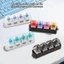 Bàn phím chuyển đổi cơ khí QEARY, 4 phím có đèn LED Móc khóa bàn phím LED, Đồ chơi nút Fidget cơ khí Chống mài mòn Bàn phím Fidget mới lạ trong suốt Ý tưởng quyến rũ