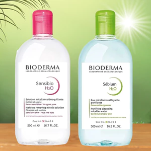 Nước Tẩy Trang Bioderma Cho Da Dầu Mụn Và Da Nhạy Cảm, Sạch Sâu Lành Tính 500ML-(TẶNG BÔNG TẨY TRANG)