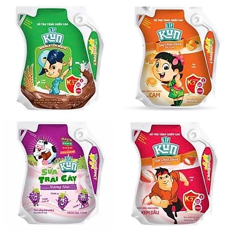Sữa trái cây kun túi thần kì mix  các vị (1 túi 110ml)