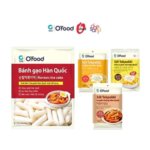 COMBO bánh gạo 1kg và 2 gói sốt tokbokki 120g