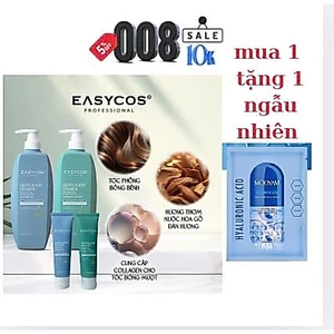 Combo Dầu Gội Xả EASYCOS Kiềm Dầu, Giảm Rụng, Mọc Tóc | Made in England | 800mlx2 60mlx2