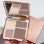 Ngọt Ngào Bạc hà Bốn Màu Đường Viền Bảng Độ Bóng Cao Blush Mặt Sáng Mờ Mũi Bóng Mắt Đế Ngọc Trai Fine Fl26062602
