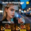 Máy ảnh mini dạng móc khóa, máy ảnh ngón tay, hỗ trợ ghi âm/quay video/chụp ảnh, được trang bị đèn flash góc rộng.