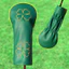 Vỏ câu lạc bộ GOLF màu xanh lá cây mới thêu cỏ ba lá số. 1 Vỏ bọc đầu câu lạc bộ bằng gỗ Phụ kiện GOLF Vật tư Nắp đậy