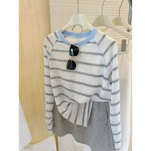 Áo thun chống nắng dài tay sọc xanh Milyfashion Mùa hè 96OV