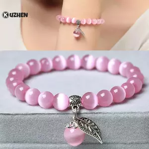 KUZHEN Thời Trang Màu Sắc Tự Nhiên Mã Não Mèo Mắt Đá Vòng Tay Nữ Pha Lê Đính Hạt Vòng Tay Thẩm Mỹ Lắc Tay Trang Sức HOT