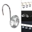 PYCOU 12 Móc Rèm Tắm, Móc Tắm Pha Lê Trong Suốt Bằng Thép Không Gỉ Acrylic, Thời Trang Bền Chống Rỉ Sét Hình Kim Cương Cán Rèm Móc Trang Trí Nhà Cửa