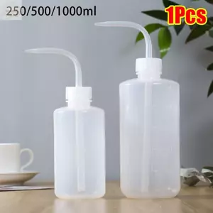 AWNGD 1 Chai Đo Phòng Thí Nghiệm, Chai Rửa Nhựa Sạch, Bền 250 / 500 / 1000ml Đo Hình Xăm Trắng Bóp Chai Đồ Trang Điểm