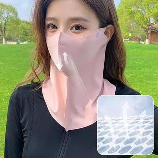 Mặt nạ chống nắng nửa mặt và cổ unisex, mặt nạ chống tia UV khi đạp xe, mặt nạ nửa mặt, mặt nạ dạng ống, mặt nạ lụa lạnh