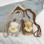 Mùa Hè Sợi Cotton Dệt Gấu Nhỏ Bé Gái Túi Nhỏ Son Môi Túi Bé Gái Hoạt Hình Dễ Thương Túi Messenger Dệt