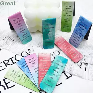 GREAT 5 Cái / bộ Dấu Trang Chú Giải, Trích Dẫn Kinh Thánh Hoa Họa Tiết Từ Tính Bộ Đánh Dấu Trang, Đám Mây Bầu Trời Hoàng Hôn Thiết Kế Màu Nước Đánh Dấu Trang Động Lực Để Đọc Sách, Chú Giải Và Quà Tặng