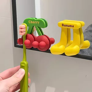 Hàng sẵn có Giá đỡ bàn chải đánh răng trái cây Nhà vệ sinh gia đình Lưu trữ treo tường Giá đựng bàn chải đánh răng điện Bàn chải đánh răng dính Đồ dùng lưu trữ nhỏ gọn