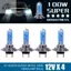 4 Đèn Pha Ô Tô H7 100W 6000K Hiệu Ứng Siêu Trắng Nhìn Bóng Đèn Pha