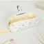 GETVOW Bút Chì, Thiết Kế Dây Kéo Túi Đựng Bút In Đại Dương, INS Phong Cách Cầm Tay Dung Tích Lớn Tổ Chức Văn Phòng Phẩm Học Sinh