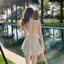 YPYE Đồ Bơi Nữ Một Mảnh Váy Mảnh Phong Cách Ngực Nhỏ Tập Hợp Gợi Cảm Tinh Khiết Desire Phong Cách Dây Nóng Mùa Xuân Nữ Bơi