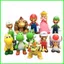 PS1 Super Mario Bros PVC Hình Đồ Chơi Mario Luigi Wario Yoshi Đào cóc Donkey Kong Bowser Boo Goomba 20 Loại 7 ~ 14cm S