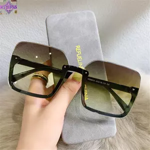 RTJIFSS Nữ Vuông Kính Chống Nắng Thời Trang Cổ Điển Khung Lớn Cổ Điển