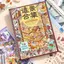 CATMALLER88 Nhãn dán trang trí, Sách dán cảnh trung tâm mua sắm PET trong suốt, Dễ thương minh họa tự dính Tạp chí cảnh nền Thẻ văn phòng phẩm Quà tặng