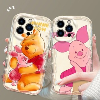 Dành Cho infinix Hot 50i 40 30i 30 Chơi Smart 8 9 Note 12 30 Pro G96 Winnie The Pooh Tiger Pig Vỏ Sóng 3D Dễ Thương Ốp điện thoại Mềm