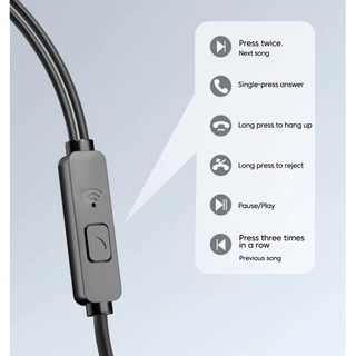 Tai nghe có dây Elough Type-C 3.5mm Tai nghe Hifi Tai nghe nhét tai rảnh tay có Mic Tai nghe điều khiển nội tuyến thể thao cho điện thoại thông minh