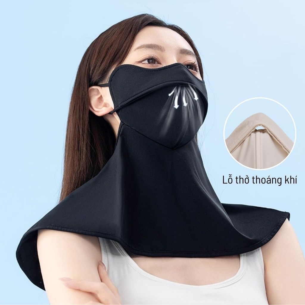 Khẩu trang trùm cổ Unicare Neck Proof, khẩu trang chống tia cực tím che kín cổ, vải mềm mịn, thoáng khí - Chính hãng