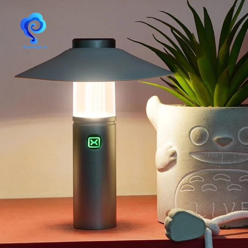 Đèn cắm trại LED đa chức năng có thể sạc lại qua cổng Type-C, phù hợp cho chiếu sáng trong lều khi cắm trại