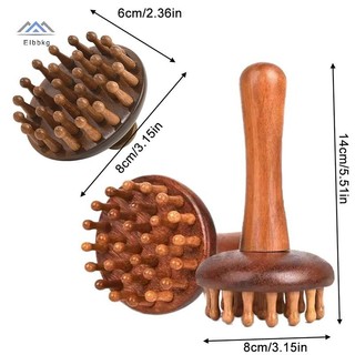 ELBBKG Gỗ Đàn Hương Gua Sha Bàn Chải Massage Cổ Vai Bụng Chân Cơ Thể Kinh Tuyến Gua Sha Máy Mát Xa Lược Gỗ Dụng Cụ Massage Mới