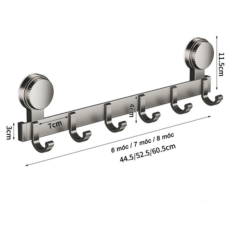 Móc treo quần áo hút chân không đa năng，Móc Cốc Hút，Móc Không Rỉ Phía Sau Cửa，lắp đặt dễ dàng