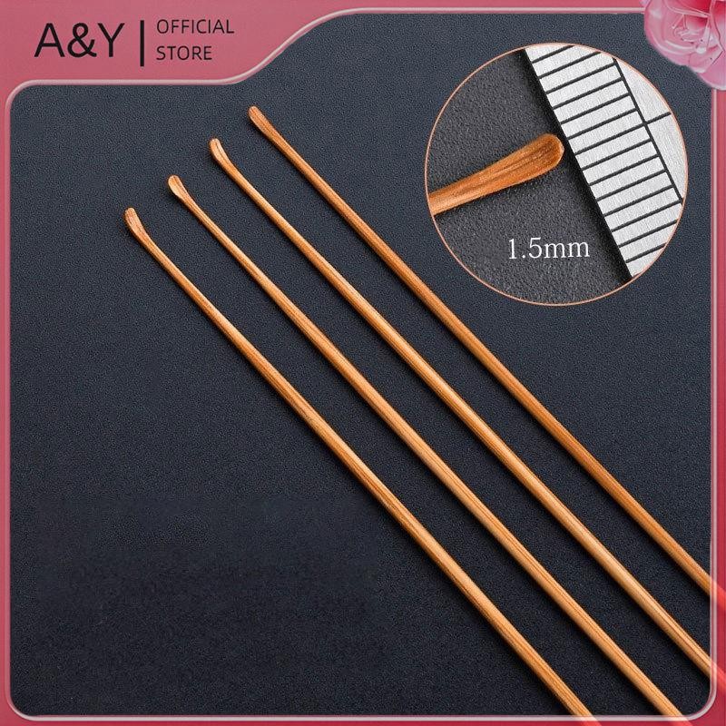 Dụng cụ lấy tai bằng tre A & Y Dụng cụ đánh bóng tay cầm tre tròn Dụng cụ làm sạch tai.