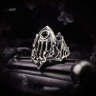 Nhẫn để trang sức thiết kế gothic độc đáo, làm từ hợp kim khắc rỗng có thể điều chỉnh - quà tặng hàng ngày