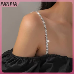 PANPIA-Dây Đeo Vai Thời Trang Pha Lê Kim Loại Cho Áo Ngực Gợi Cảm, Thoáng Mát và Chống Trơn Trượt