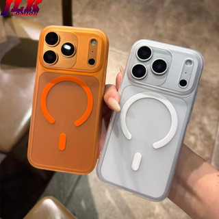 [JLK] Vỏ giáp chống sốc từ tính siêu mỏng mờ cho iPhone 17 17Air 17PRO 17PROMAX 16 15 Plus 14 13 12 Pro Max Bìa cứng trong suốt