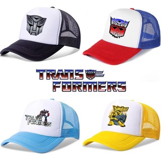Transformers hoạt hình in mũ bóng chày thoáng khí mũ chống nắng lưới polyester mũ xe tải có thể điều chỉnh mũ quà tặng sinh nhật