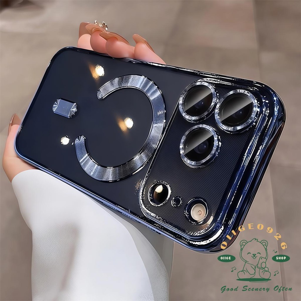 【 Ốp lưng iPhone17 】 Vỏ điện thoại mạ từ tính iphone17 Pro Max 16 15 14 13 12 cho vỏ iPhone Vỏ mềm silicon TPU chống sốc