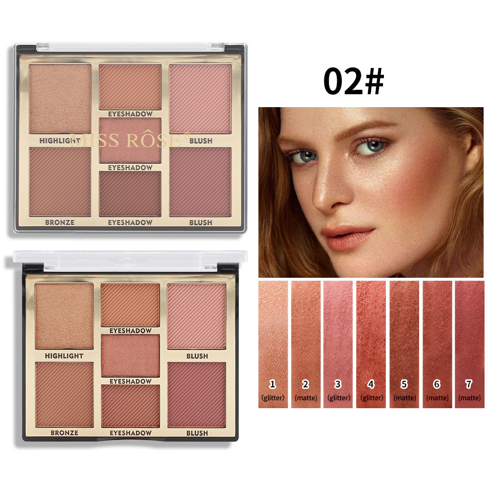 MISSROSE Đa Năng Mở Rộng Màu Sắc Highlighter Blush Palette Pearlescent Với Nhấp Nháy Làm Sáng Matte Blush Bảng Màu Tất Cả Trong Một