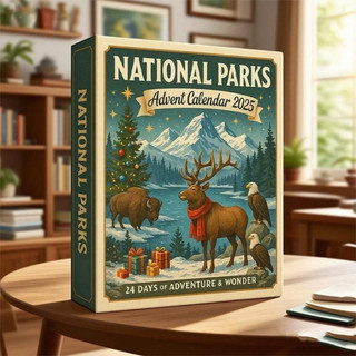 National Parks Advent Calendar 2025, With 24 Iconic Landscapes Ornaments Of National Parks, 24-Days Christmas Countdown Calendar