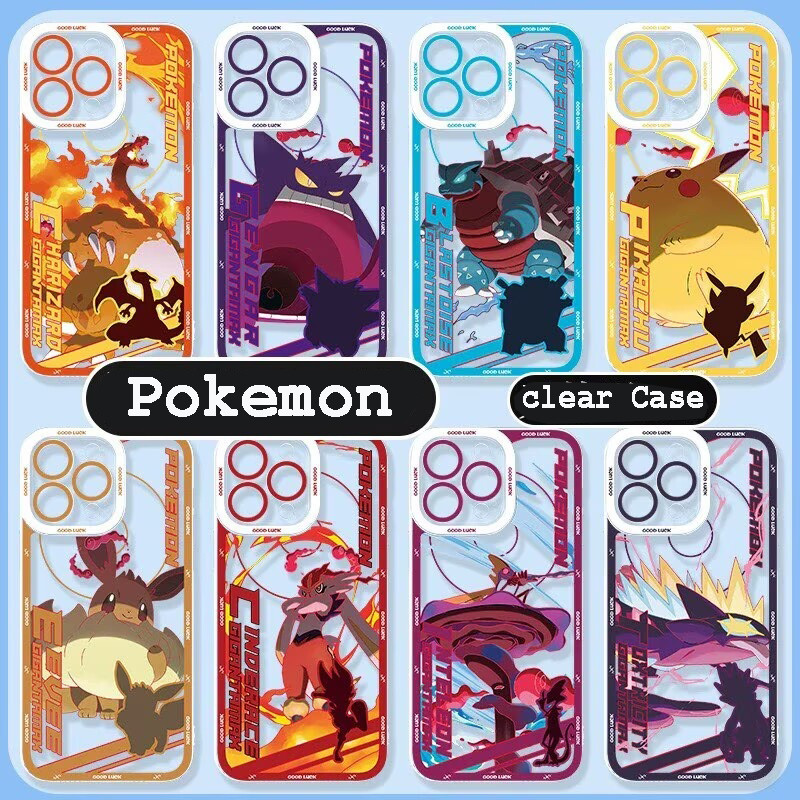 Ốp Điện Thoại Anime Dynamax Gengar Pikachu Cho Redmi A5 15C 13C 14C 12C A3 13 10C 12 4G 9C 9i 10A 10 Vỏ Mềm Trong Suốt TPU Pokemon Thời Trang Silicon Trong Suốt Chống Sốc Nhật Bản