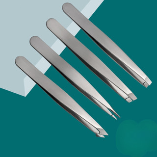 Bộ 4 Nhíp Nhổ Lông Mày Giá Rẻ, Chất Liệu Thép Không Gỉ 304, Độ Bền Cao, Dùng Nhổ Lông Chính Xác, Có Thể Làm Quà Tặng, Sử