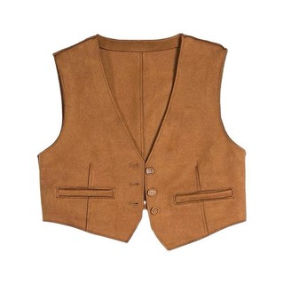 Váy ngắn da lộn vintage phong cách dân tộc, phù hợp áo vest nữ