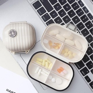 (Giao hàng tại địa phương) Hộp đựng thuốc vỏ Mini Hộp đựng thuốc du lịch bảy ngày riêng biệt