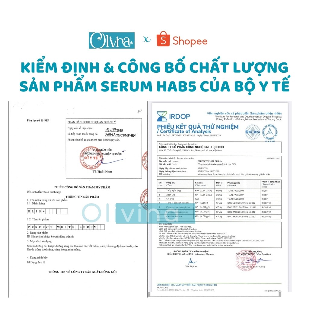 Chất Lượng Sản Phẩm Tinh Chất Serum B5 Ha Olis Cấp Ẩm Phục Hồi Da Nhạy Cảm