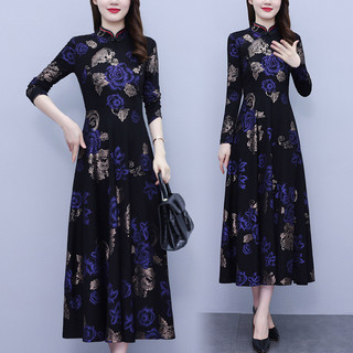Đầm Hoa Dân Tộc Cho Nữ, Fabric Voan Mỏng, Thích Hợp Mùa Hè và Thu Đông 2025