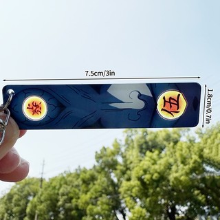 Demon Slayerr Keychain Anime Eyes Double Sided Light-Transmitting Keyring Acrylic Backpack Pendants Decor Charms Christm