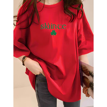 2B923 Áo Thun Áo Thun Crop Top Áo Plus Size Áo Thun Nữ Nổi Tiếng Cổ Tròn