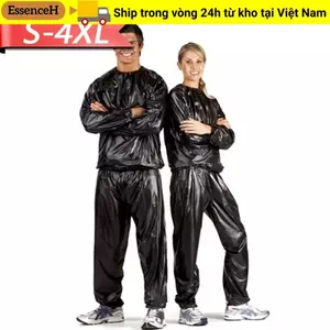 Bộ đồ xông hơi ESSENCEH, Bộ đồ tập thể dục hạng nặng S-4XL, Áo hoodie chống rách Giảm cân Thể dục đốt calo Bộ đồ xông hơi Phòng tập thể dục