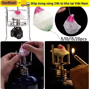 SUNKISSD 5 / 10 / 15 / 20 Chiếc Lưới Ánh Sáng Bền Gạc An Toàn Ngoài Trời Dụng Cụ Không Phóng Xạ Mantle Mantle Phụ Kiện Dự Phòng