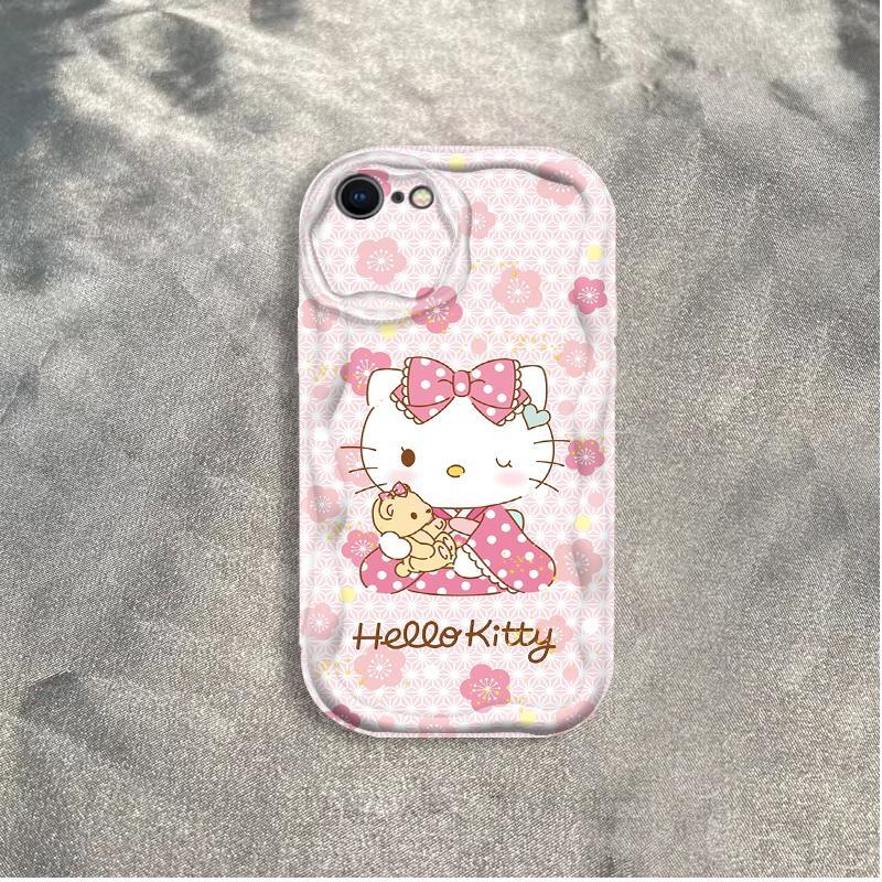 Ốp Silicon Hoạt Hình Cho iPhone 6 6S 6 Plus 6S Plus 7 8 Plus SE 2020 Vỏ Điện Thoại Mềm 3D TPU Kitty Sinh Viên Ốp Lưng Chống Sốc